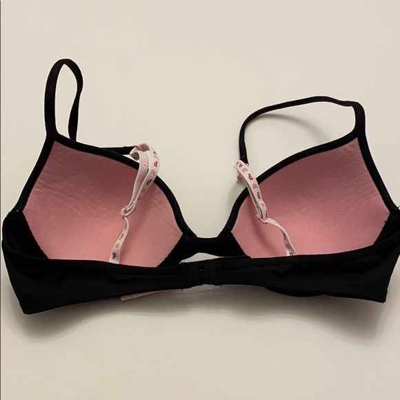 Victoria’s Secret Pink T-Shirt Bra Black 34B - Picture 2 of 3